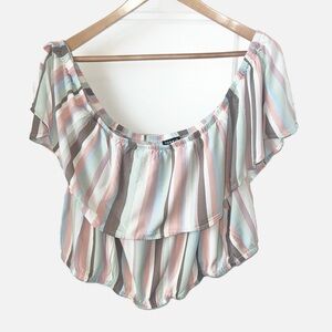 Torrid Ruffles Strip Crop Top Size 3X